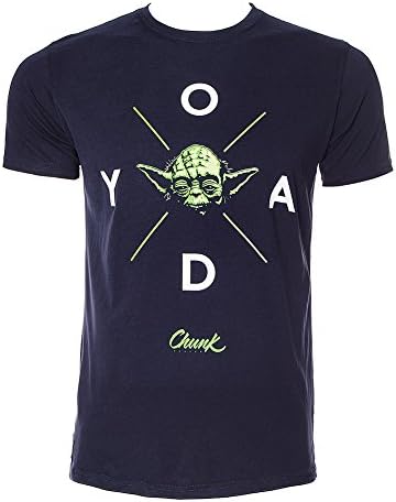 Chunk Clothing Men's Star Wars Yoda Motif T Shirt - X-Large, Navy