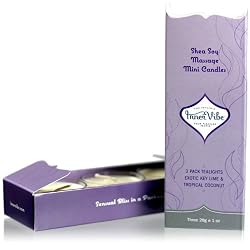 InnerVibe Shea Soy Massage Mini Candles - Keylime & Coconut