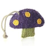 Mushroom Kitchen Scrubber, Purple with Yellow Dots