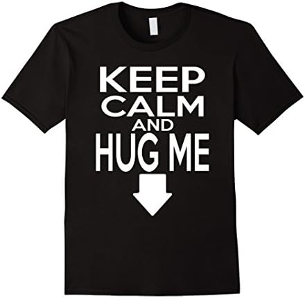 Men's Keep Calm and Hug Me Premium Shirts Medium Black