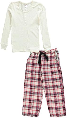 M Girl Big Girls' "Rainbow Speckles" 2-Piece Pajamas - off white/multi, 12 - 14