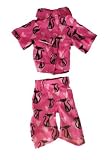 Designer Dog Pajamas "Kool Kat" Pink Dog Lounge Set - From Our Mommy & Me Collection (Matching Fashions for You and Your Pets!) - Made in USA - Small