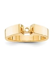 14k Semi-Mounting Peg Set Solitaire Ring, No Center Stone Included