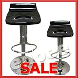 PAIR OF Black Gas Lift Swivel Bar Stools