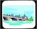 Decorated Mouse Pad with buildings, waterfront, flooded