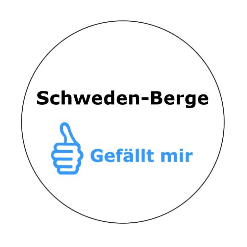 Schweden-Berge gefällt mir Aufkleber - 6cm