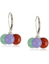Red, Lavender and Green Interchangeable Latch Back Earrings