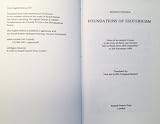 Foundations of esotericism : notes of an esoteric course in the form of thirty-one lectures held in Berlin from 26th September to 5 November 1905