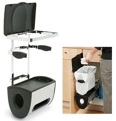 simplehuman Cabinet Mount Grocery Bag Can with Bag Holder