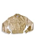 Private Label - Girls Satin Zip Front Jacket, Gold, Khaki Black Shorter Crop Length