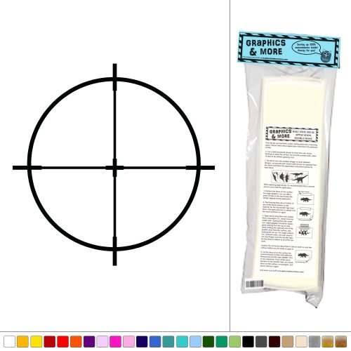 Rifle Sight Scope - Sniper Target - Vinyl Sticker Decal Wall Art Decor - Black