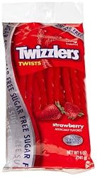 Twizzlers Sugar Free Twists, Strawberry, 5-Ounce Bags (Pack of 12)