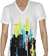 A SKYLIT DRIVE - Horizon - White V-Neck T-shirt