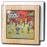 Londons Times Funny Society Cartoons - Youth Hostiles - Tile Napkin Holders
