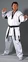 KWON Taekwondo Anzug Evolution Lang, schwarzes Revers 200