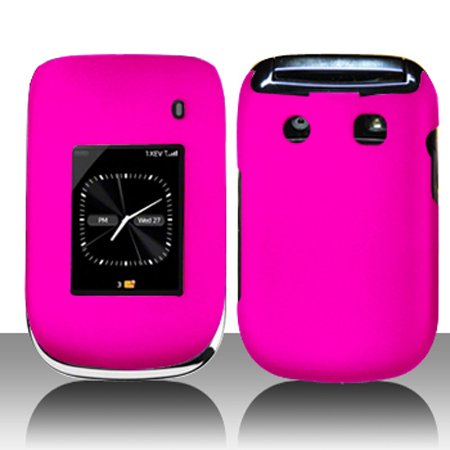 iNcido Brand Blackberry Style 9670 Cell Phone Rubber Hot Pink Protective Case Faceplate Cover