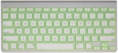 Luoful - Lattice Series US Layout Keyboard Cover Silicone Skin for MacBook Pro 13" 15"17" (with or w/out Retina Display) iMac and MacBook Air 13" and iMac Wireless Keyboard - Green