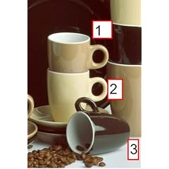 Espressotassen Candy Choco 6 moderne Tassen f�r Espresso