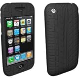 iFrogz Black Silicone Stylish Treadz Case for Apple iPhone 3G