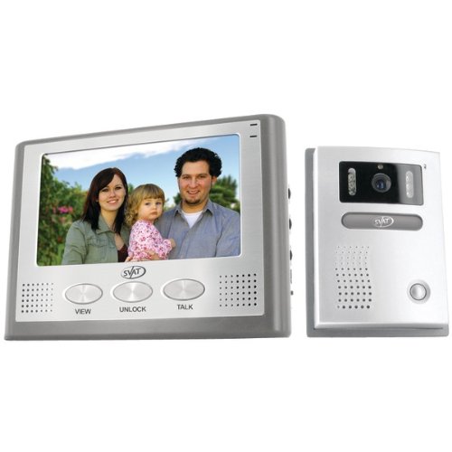 Hands-Free 2-Wire Color Video Intercom System with 7'' LCD Monitor & Night-Vision Security Camera - SVAT