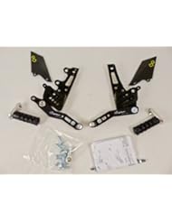 LighTech FTRTR003 Black Anodized Track System Rearset with Fixed Foot Pegs