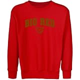 NCAA Cornell Big Red Youth Red Logo Arch Crew Neck Fleece Sweatshirt