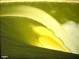 バリアート 絵画 M 横 『Big Wave in Sunset yellow』 アジアン雑貨 BIG WAVE