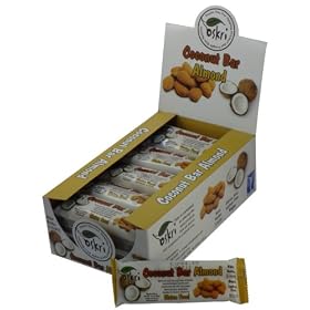 Oskri Organics Coconut Bar, Almonds, 1.86 Ounce Bars - (Pack of 18)