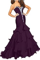 Chiffon Mermaid Crystal Crystals 2015 Pageant Dress/Prom Dress 