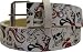 White Tattoo Art Printed Imitation Leather Belt