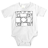 Onesie with board, black and white, game