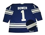 Johnny Bower Signed Jersey Dark Replica Tml