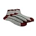 2 Pairs Men's Outdoor Hunting Boot Socks, Gray/Red, Shoe Size 6-12