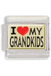 I Heart My Grandkids Italian Charm Bracelet Link