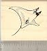 Manta Ray Rubber Stamp - Wood Mounted