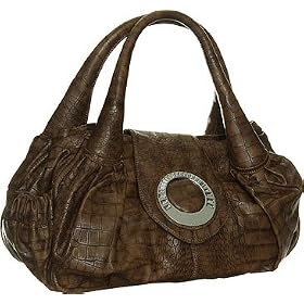 ''Soriya'' Alligator Satchel - Brown or Purple