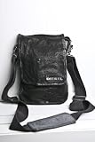 Diesel - 'Shake Me Up' Bop Small Cross Body 2 Tone Leather Bag (Black/Grey)