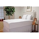 Comfort Touch Baffled King Featherbed with Bonus Pillows by Comfort Touch
