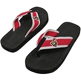NHL Ottawa Senators Unisex Basic Flip Flops - Black-Red (X-Small)