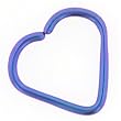 Niobium Continuous Heart Shaped Ring: 18g 5/16 Electric Blue