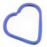 Niobium Continuous Heart Shaped Ring: 18g 5/16 Electric Blue