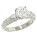 3 Side Pave/Pear Diamond Engagement Ring.88cttw (cz cz