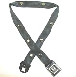 NEW!! -Narrow- Black Seatbelt Belt With Real Seat Belt Buckle!