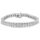 1 Carat Diamond 14K Straight Line Link Bracelet (1ctw, H-I, I1-I2)