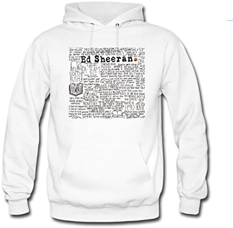 Wendo Men's and Women's Personalized Custom DIY design Ed Sheeran Classic Hoodie XL White