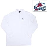 Colorado Avalanche NHL Classic Pique Long Sleeve Polo Shirt (White) at Antigua