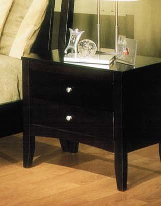 Nightstand with Contemporary Style Design in Espresso Finish