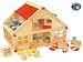 Maison en bois complète avec mobilier pour poupées ou Playmobil
