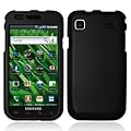 Black Rubber Feel Snap-On Cover Hard Case Cell Phone Protector for Samsung Vibrant T959