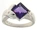 Bella Diamanti GR-R8158-AM/N925 Hollywood Sterling Silber 925 Diamantring Brillant-Schliff 0.03 Karat mit Amethyst Ringgröße 53 (16.9)
